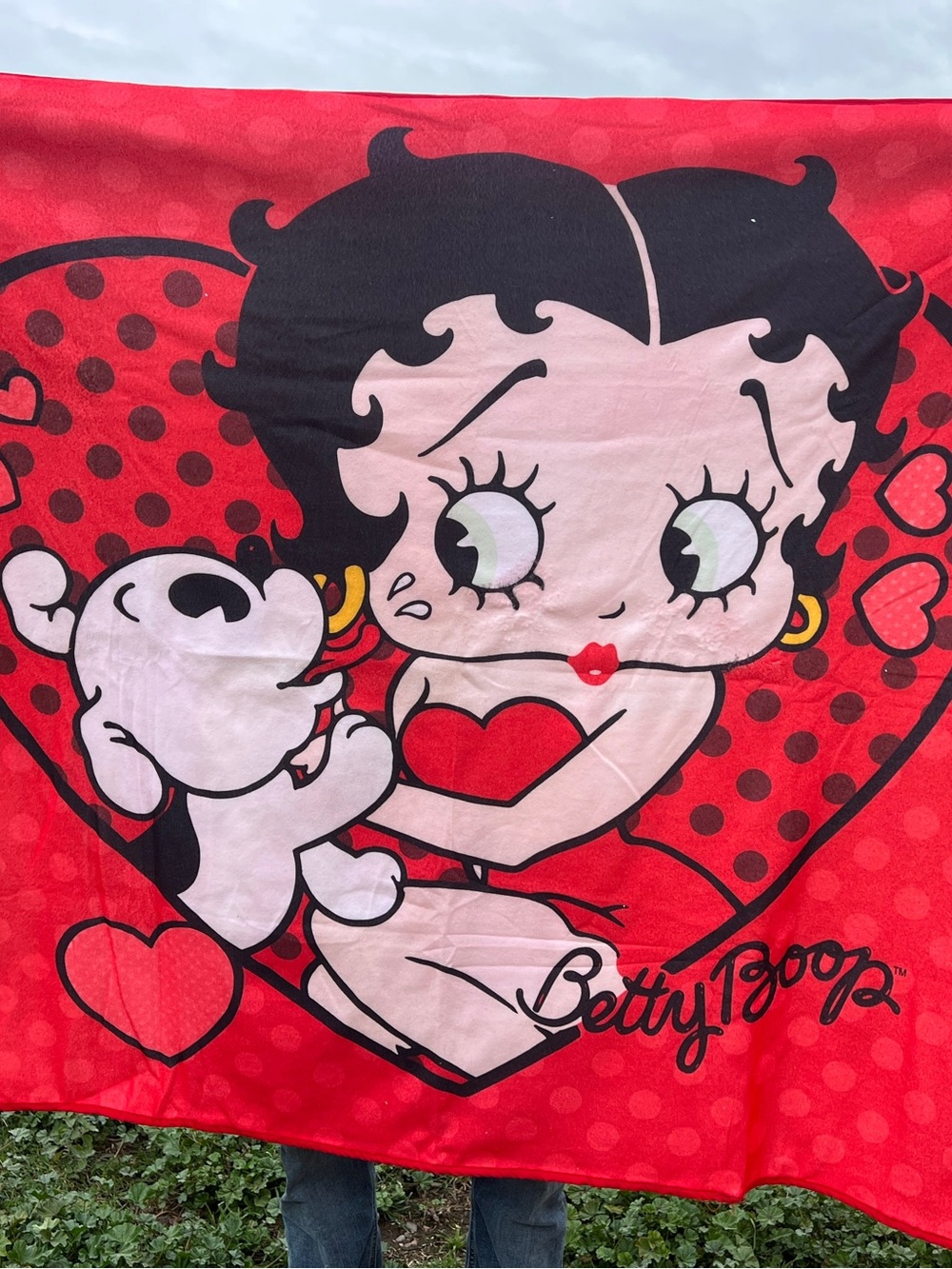 Vintage Betty Boop and Pudgy Dog Blanket